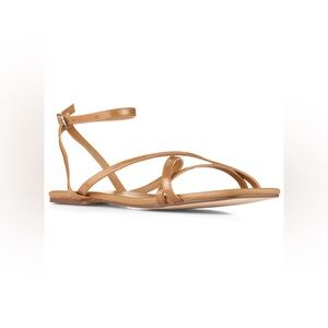 Venus Criss Cross Elegant Tan Strappy Sandals